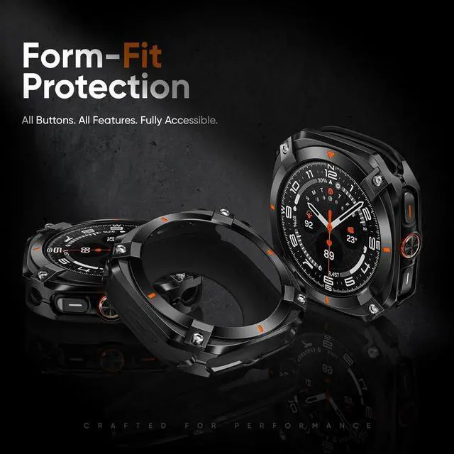 Alt view image 5 of 7 - WERLEO Metal Case for Samsung Galaxy Watch Ultra (2025/2024), Rugged Stainless Steel Protective Bezel with Back Cover, Bumper Cover for Samsung Galaxy Ultra Watch 47mm