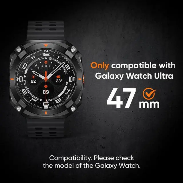 Alt view image 2 of 7 - WERLEO Metal Case for Samsung Galaxy Watch Ultra (2025/2024), Rugged Stainless Steel Protective Bezel with Back Cover, Bumper Cover for Samsung Galaxy Ultra Watch 47mm