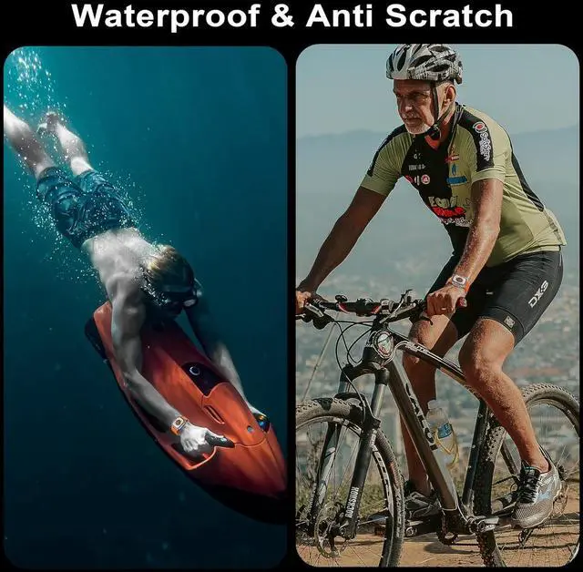 Alt view image 6 of 6 - WERLEO for Screen Protector for Apple Watch Ultra 2/Ultra 49mm,9H Tempered Glass + Titanium Alloy Frame, [Keep Original] [Touch Sensitive] Lightweight Protective Glass Film for iwatch Ultra - 2 Pack