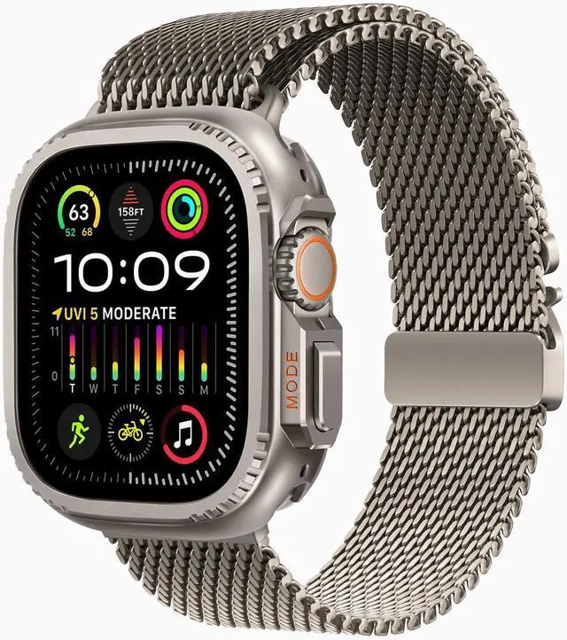 Alt view image 3 of 6 - WERLEO 2 in 1 Metal Case Compatible with Apple Watch Ultra 2/Ultra 49mm, Rugged Shockproof Metal Bumper Case with Back Cover for iWatch 49mm Titanium