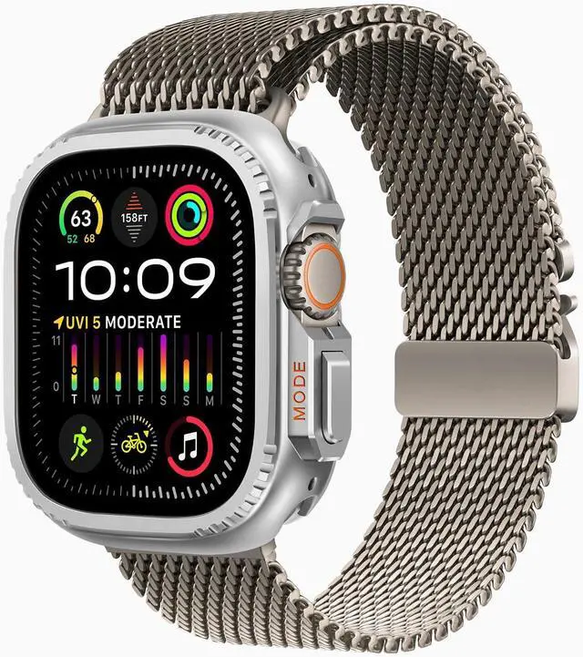 Alt view image 3 of 6 - WERLEO 2 in 1 Metal Case Compatible with Apple Watch Ultra 2/Ultra 49mm, Rugged Shockproof Metal Bumper Case with Back Cover for iWatch 49mm Silver