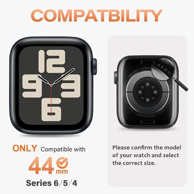 Alt view image 2 of 7 - WERLEO Metal Case Compatible with Apple Watch Series 6/SE/5/4 44mm with Back Cover, Rugged Protective Bumper Cover for iWatch 44mm Titanium