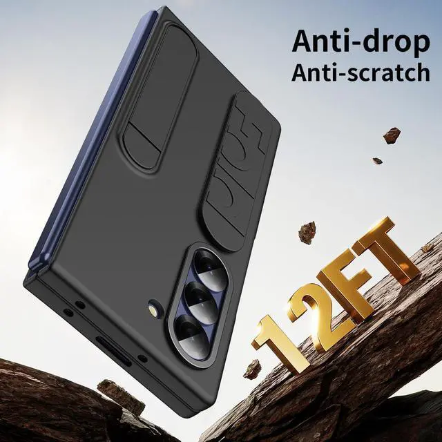 Alt view image 2 of 7 - WERLEO Case for Samsung Galaxy Z Fold 7 with Wristband Stand, Bulit-in Screen & Lens Protector Shockproof Full Body Drop Fall Protection Cover