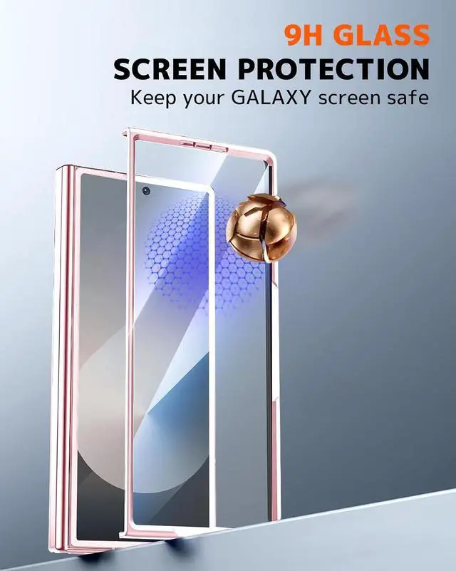 Alt view image 2 of 7 - WERLEO Case for Samsung Galaxy Z Fold 7 with Wrist Strap Kickstand & Screen Protector, Shock-Absorption Hinge Protector for Galaxy Z Fold 7 Shockproof Phone Cover Pink