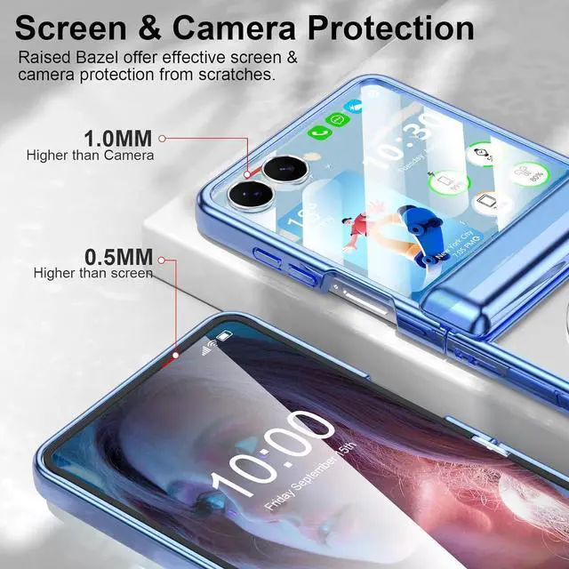Alt view image 3 of 7 - WERLEO Case for Galaxy Z Flip 7, Compatible with MagSafe, Built-in Kickstand & Screen Protector & Hinge Protection, Slim Protective Phone Case Plating Cover for Samsung Galaxy Z Flip 7