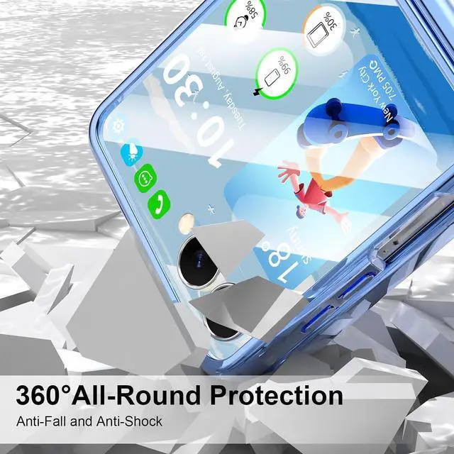 Alt view image 2 of 7 - WERLEO Case for Galaxy Z Flip 7, Compatible with MagSafe, Built-in Kickstand & Screen Protector & Hinge Protection, Slim Protective Phone Case Plating Cover for Samsung Galaxy Z Flip 7