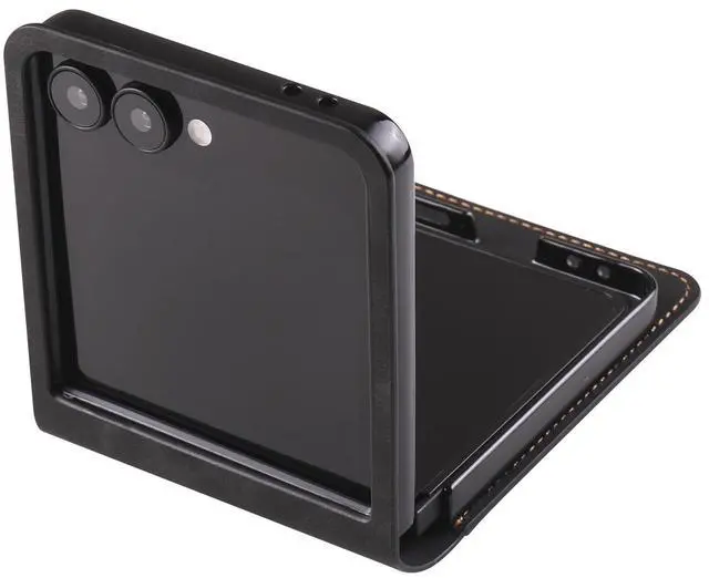 Alt view image 2 of 6 - WERLEO Case for Samsung Galaxy Z Flip 7 Premium PU Leather Phone Cover with Card Holder Stand, Shockproof Flip Wallet Cover