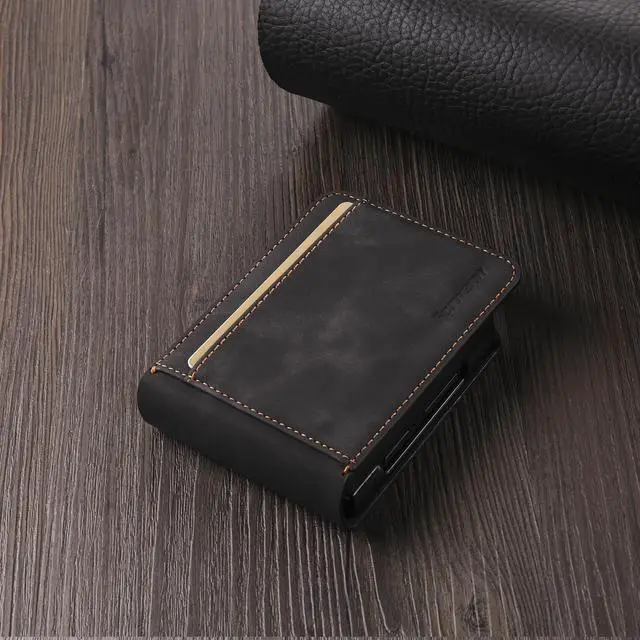 Alt view image 6 of 6 - WERLEO Case for Samsung Galaxy Z Flip 7 Premium PU Leather Phone Cover with Card Holder Stand, Shockproof Flip Wallet Cover