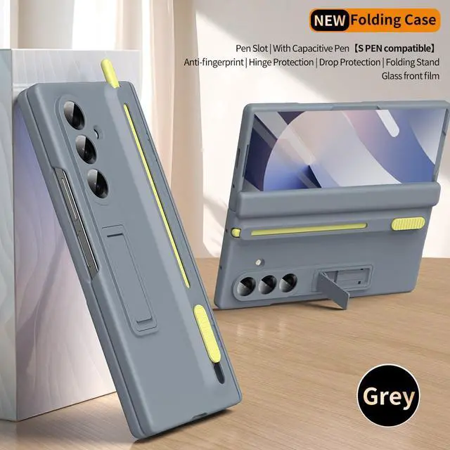 Alt view image 3 of 7 - WERLEO Case for for Samsung Galaxy Z Fold 7 with S Pen Holder and Stylus & Invisible Kickstand, Full Body Hinge Built-in Screen Protector Fold7 Phone Cover for Samsung Z Fold 7 Case with S Pen Slot