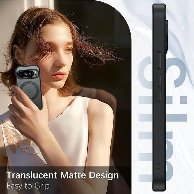Alt view image 4 of 7 - WERLEO Magnetic Case  for Google Pixel 10/10 Pro with 360° Rotatable Stand [Compatible with Mag Safe], Translucent Matte Military Shockproof Protective Cover for Google Pixel 10/10 Pro