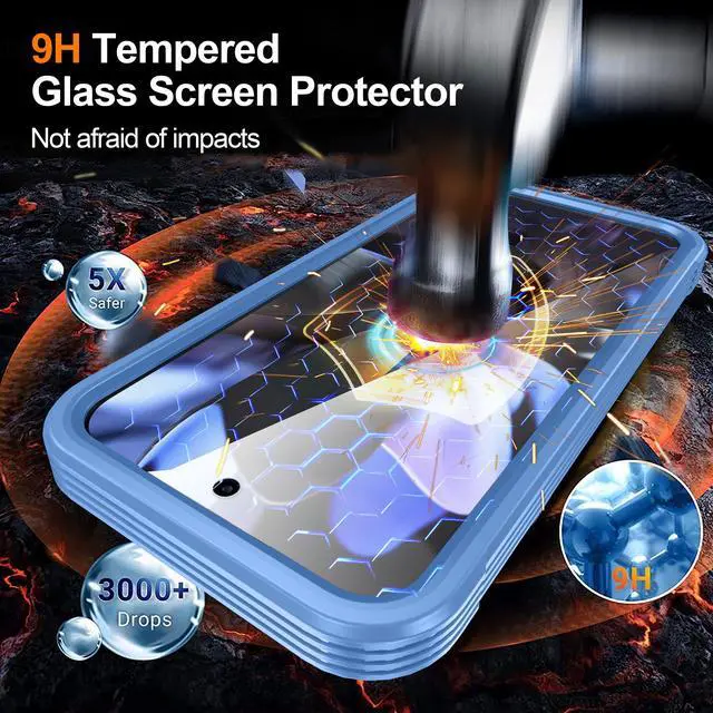 Alt view image 4 of 5 - WERLEO Magnetic Case for Google Pixel 10 Pro XL 6.8" Compatible MagSafe, 360 Degree Full Cover Built-in Screen Protector and Camera Protector,Full Body Phone Cover Blue