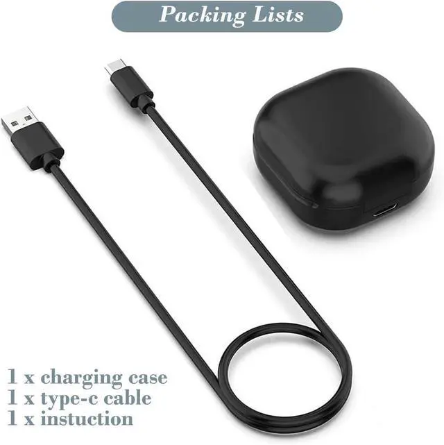 Alt view image 7 of 7 - WERLEO Charging Case for Galaxy Buds 2 SM-R177, Replacement Charger Case Dock Cradle with USB C Cable Cord for Samsung Galaxy Buds 2 Earbuds
