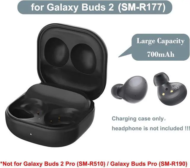 Alt view image 6 of 7 - WERLEO Charging Case for Galaxy Buds 2 SM-R177, Replacement Charger Case Dock Cradle with USB C Cable Cord for Samsung Galaxy Buds 2 Earbuds