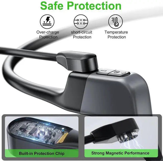 Alt view image 4 of 7 - WERLEO Charging Cable Compatible with SHOKZ OpenSwim Pro S710,Open-Ear Headphones Magnetic USB C 4-Pin Charger Cord Cable for Shokz OpenSwim Pro S710(2Pack, 3.3ft)