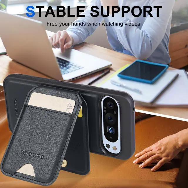 Alt view image 7 of 7 - WERLEO 2 in 1 Detachable Leather Wallet and Phone Case For Google Pixel 8 Pro Case with Card Holder Kickstand RFID Blocking, Compatible with Magsafe Charging