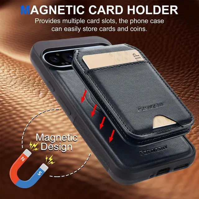 Alt view image 6 of 7 - WERLEO 2 in 1 Detachable Leather Wallet and Phone Case For Google Pixel 7A 6.1-Inch 2023 Case with Card Holder Kickstand RFID Blocking, Compatible with Magsafe Charging