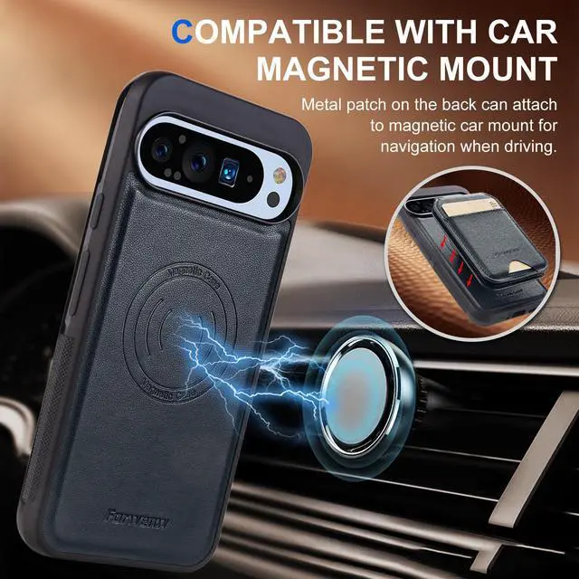 Alt view image 4 of 7 - WERLEO 2 in 1 Detachable Leather Wallet and Phone Case For Google Pixel 7 Case with Card Holder Kickstand RFID Blocking, Compatible with Magsafe Charging