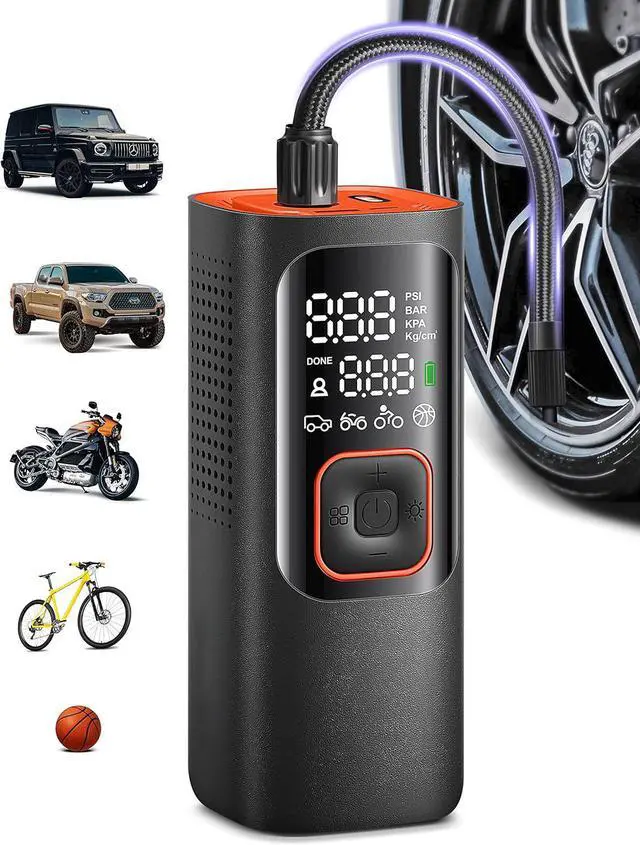 Main image of WERLEO Tire Inflator Portable Air Compressor - Powerful 160PSI & 2X Faster, Accurate Pressure LCD Display, Cordless Easy Operation - Portable Air Pump for Car, Motorcycle, E-Bike, Ball