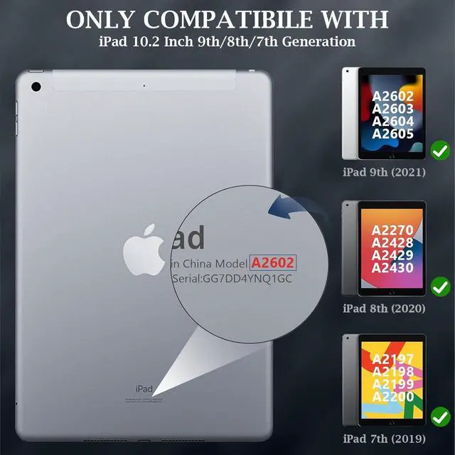 Alt view image 2 of 7 - WERLEO Case for iPad 9th 8th 7th Generation 10.2 inch 2021/2020/ 2019, Shockproof Protective Cover with Kickstand Shoulder Strap Mint Green