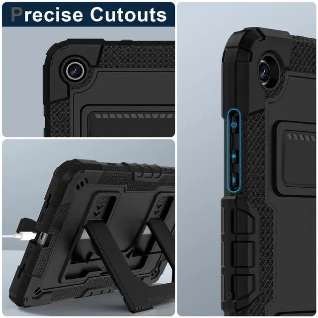 Alt view image 6 of 7 - WERLEO Case for Samsung Galaxy Tab A9+ / A9 Plus 11 inch 2023 SM-X210/X216/X218 with Stand & Shoulder Strap, Heavy Duty Shockproof Protective Cover