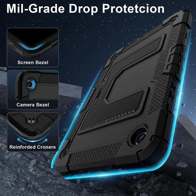 Alt view image 2 of 7 - WERLEO Case for Samsung Galaxy Tab A9+ / A9 Plus 11 inch 2023 SM-X210/X216/X218 with Stand & Shoulder Strap, Heavy Duty Shockproof Protective Cover