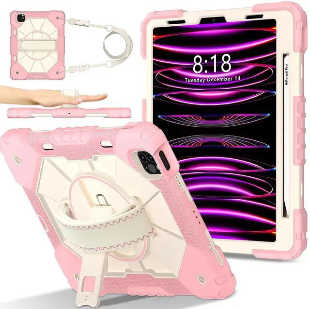 Main image of WERLEO Case for iPad Pro 11 inch 4th/3rd/2nd/1st Gen 2022/2021/2020/2018, iPad Air 5th/4th Gen 2022 2020 10.9 inch with Rotating Stand Pencil Holder Hand/Shoulder Strap, Shockproof Protective Cover