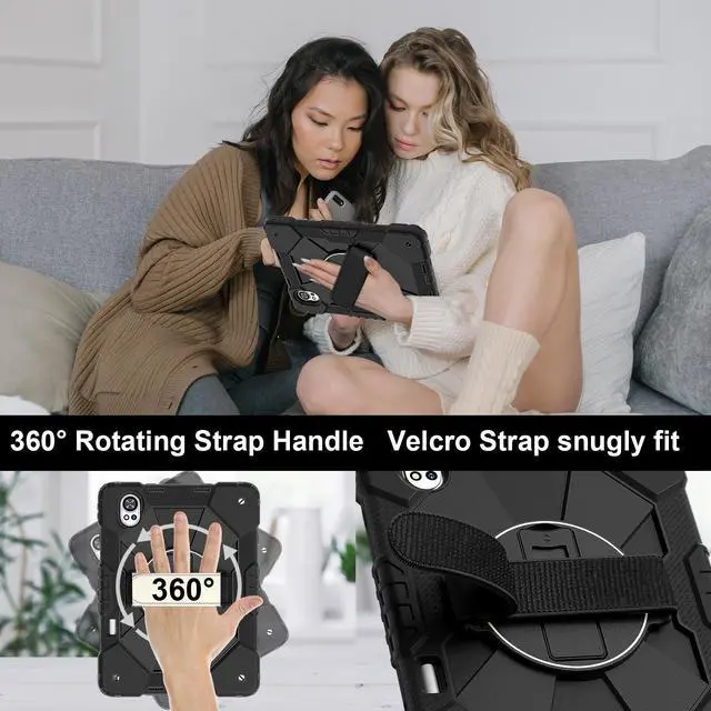 Alt view image 5 of 7 - WERLEO Case for Huawei MatePad Air 12 inch 2025 2024 / Matepad 12X 12 inch 2024 with Rotating Stand Pencil Holder Hand/Shoulder Strap, Heavy Duty Shockproof Protective Cover