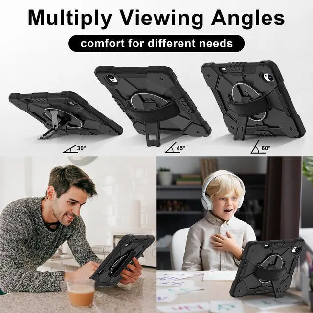 Alt view image 3 of 7 - WERLEO Case for Huawei MatePad MatePad 11.5S 11.5 inch 2025 / 2024 with Rotating Stand Pencil Holder Hand/Shoulder Strap, Heavy Duty Shockproof Protective Cover