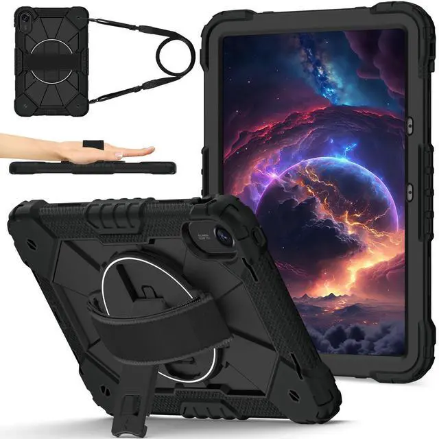 Main image of WERLEO Case for Xiaomi Redmi Pad 2 11 Inch 2025 with Rotating Stand Pencil Holder Hand/Shoulder Strap, Heavy Duty Shockproof Protective Cover