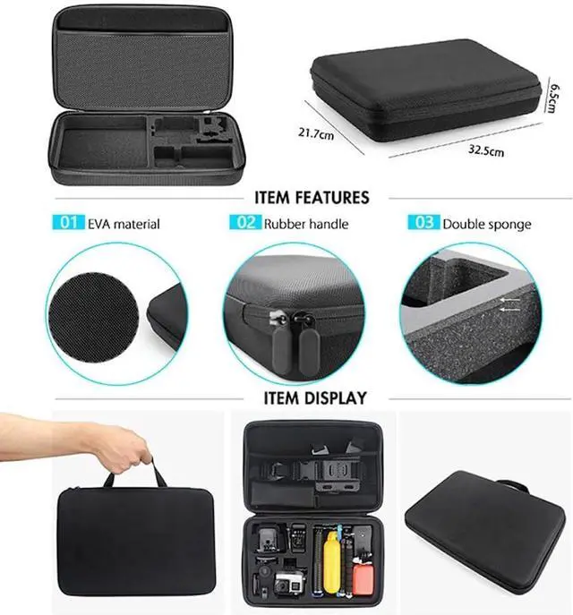Alt view image 2 of 7 - WERLEO 59-in-1 Action Camera Accessories Kit for GoPro Hero 13 12 11 10 9, DJI Osmo Action 2, 3, 4, Pro 5, Insta360 Ace Pro/Ace Pro 2 Akaso and Other Sports Cameras & Durable Case