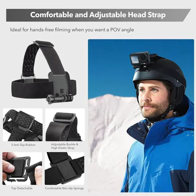Alt view image 3 of 7 - WERLEO Waterproof Case for DJI Action 5 Pro/Action 4/3, Protective Diving Housing, Floating Handle, Head Strap, Storage Carrying Case for DJI Osmo Action Diving Accessories
