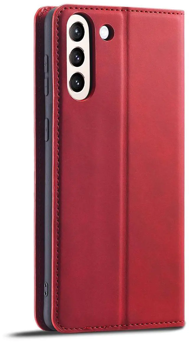 Alt view image 5 of 7 - WERLEO Case for Samsung Galaxy A56 5G 2025 Premium PU Leather Phone Cover with Card Holder Stand, Shockproof Flip Wallet Cover Red
