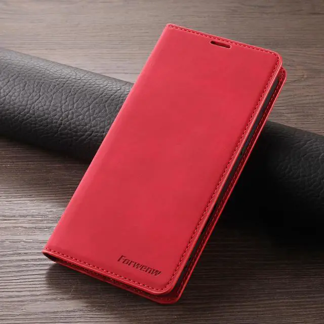 Alt view image 6 of 7 - WERLEO Case for iPhone 17 Premium PU Leather Phone Cover with Card Holder Stand, Shockproof Flip Wallet Cover Red