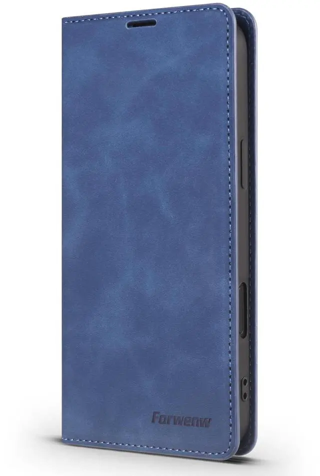 Alt view image 4 of 7 - WERLEO Case for iPhone 17 Premium PU Leather Phone Cover with Card Holder Stand, Shockproof Flip Wallet Cover Blue