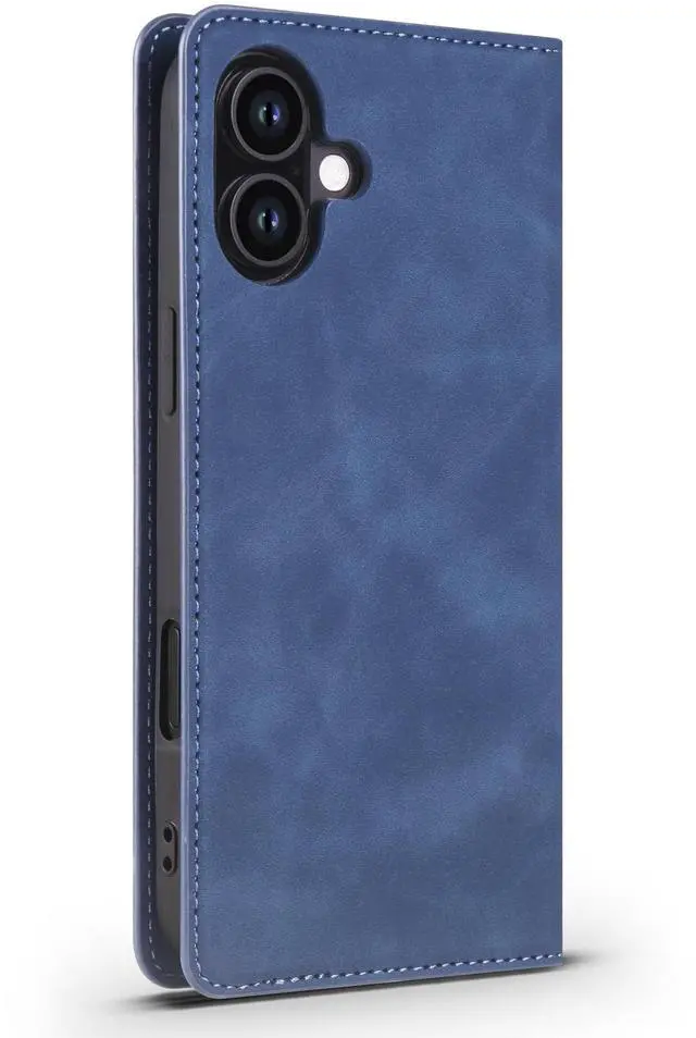 Alt view image 5 of 7 - WERLEO Case for iPhone 17 Premium PU Leather Phone Cover with Card Holder Stand, Shockproof Flip Wallet Cover Blue