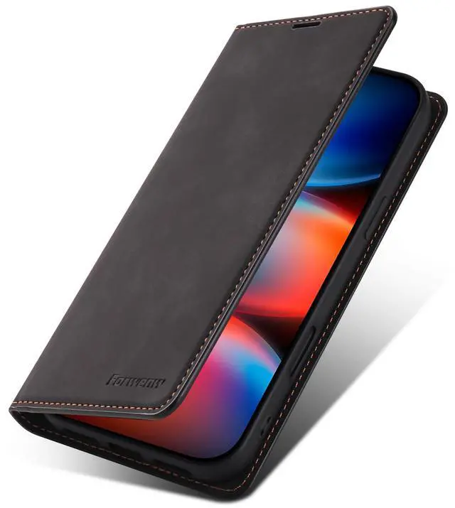 Alt view image 4 of 7 - WERLEO Case for iPhone 17 Pro Max Premium PU Leather Phone Cover with Card Holder Stand, Shockproof Flip Wallet Cover