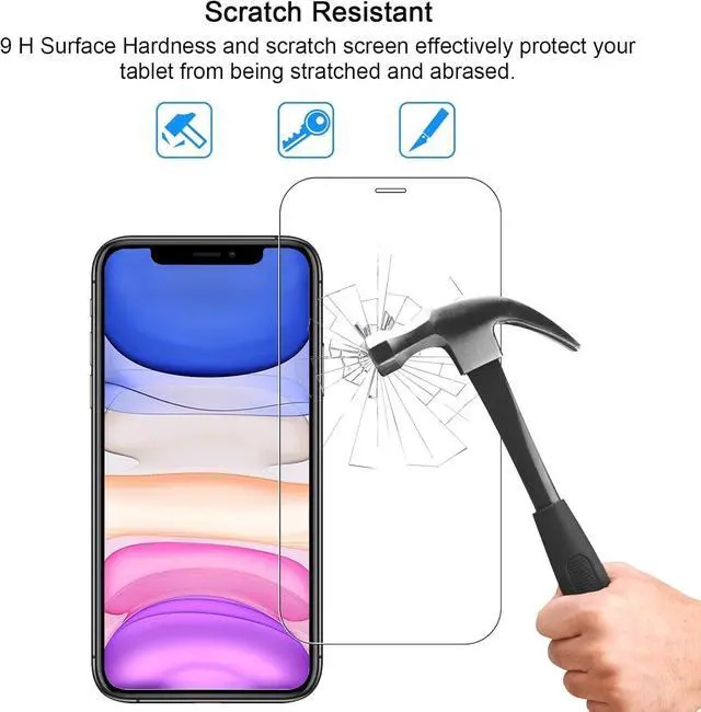 Alt view image 5 of 7 - WERLEO 3 Pack Screen Protector for iPhone 11 with 3 Pack Camera Lens Tempered Glass Protector, 6.1 Inch Tempered Glass HD Clear 9H Hardness for iPhone 11, Case Friendly, No Air Bubbles