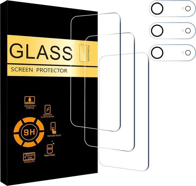 Main image of WERLEO 3 Pack Screen Protector for iPhone Air [6.5 inch] + 3 Pack Camera Lens Protector with Installation Frame,Sensor Protection,Dynamic Island Compatible,Case Friendly Tempered Glass Film
