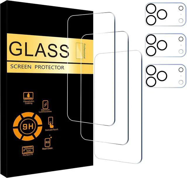 Main image of WERLEO 3 Pack Screen Protector for iPhone 17 Pro Max [6.9 inch] + 3 Pack Camera Lens Protector with Installation Frame,Sensor Protection,Dynamic Island Compatible,Case Friendly Tempered Glass Film