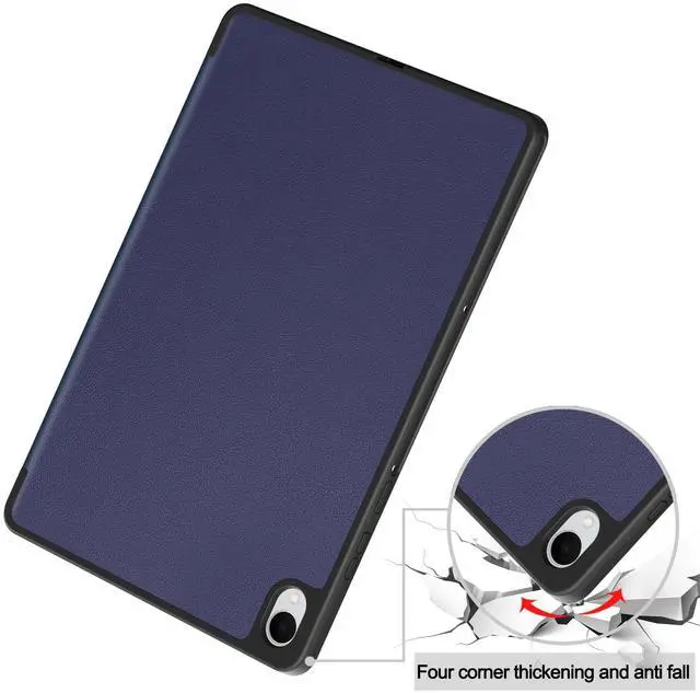 Alt view image 4 of 7 - Case for Samsung Galaxy Tab S11 11 inch 2025 SM-X730 X736B, Slim Protective Cover, Auto Wake Sleep, Soft TPU Protective Cover with Pencil Holder Stand Stylus Pen Blue