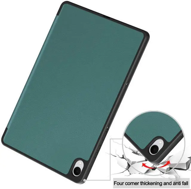 Alt view image 4 of 7 - Case for Samsung Galaxy Tab S11 11 inch 2025 SM-X730 X736B, Slim Protective Cover, Auto Wake Sleep, Soft TPU Protective Cover with Pencil Holder Stand Stylus Pen Dark Green