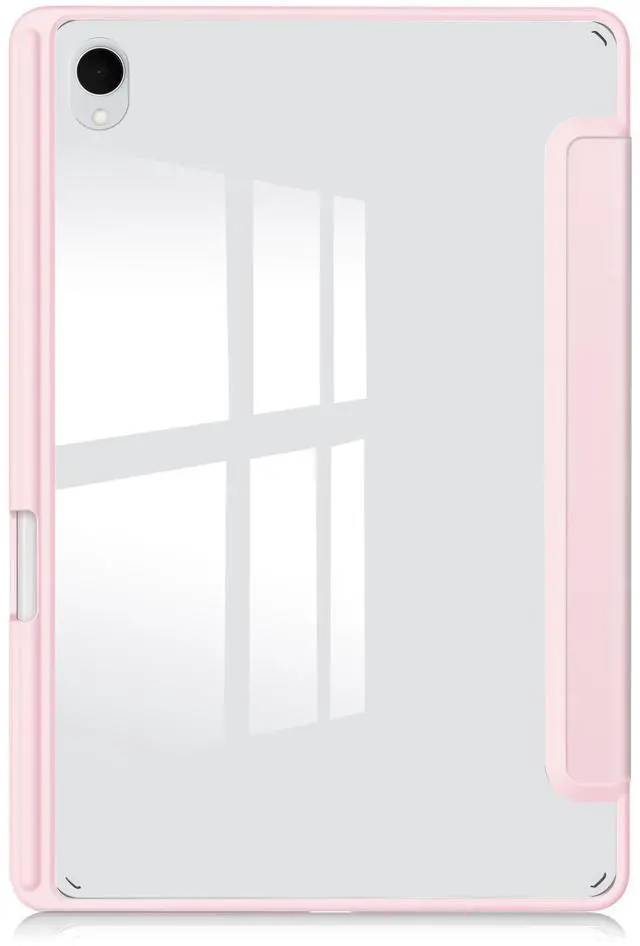 Alt view image 7 of 7 - WERLEO Case for Samsung Galaxy Tab S11 11 inch 2025 SM-X730 X736B, Tri-Fold Smart Folio Cover Auto Wake/Sleep with Clear Back/Pencil Holder Stand Pink