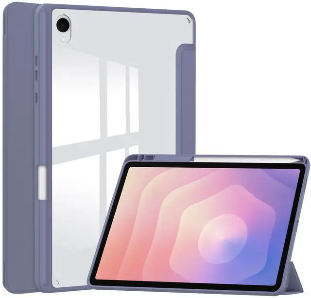 Main image of WERLEO Case for Samsung Galaxy Tab S11 11 inch 2025 SM-X730 X736B, Tri-Fold Smart Folio Cover Auto Wake/Sleep with Clear Back/Pencil Holder Stand Purple