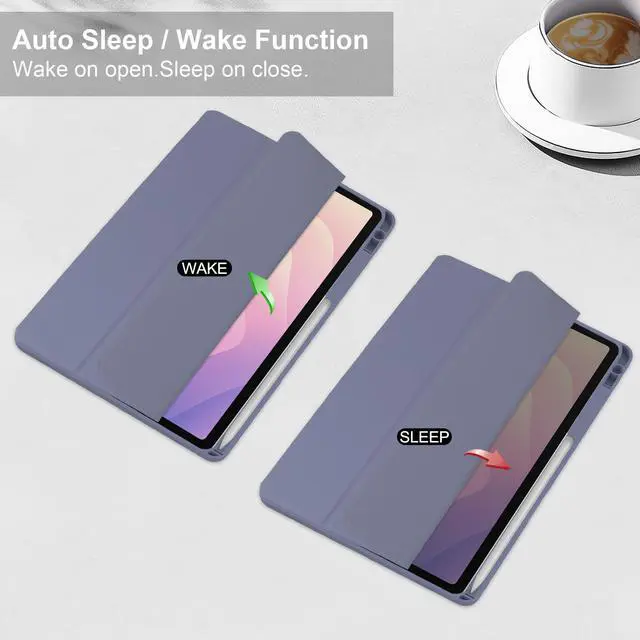 Alt view image 2 of 7 - WERLEO Case for Samsung Galaxy Tab S11 11 inch 2025 SM-X730 X736B, Tri-Fold Smart Folio Cover Auto Wake/Sleep with Clear Back/Pencil Holder Stand Purple