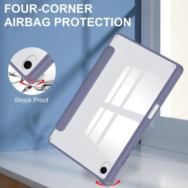 Alt view image 5 of 7 - WERLEO Case for Samsung Galaxy Tab S11 11 inch 2025 SM-X730 X736B, Tri-Fold Smart Folio Cover Auto Wake/Sleep with Clear Back/Pencil Holder Stand Purple