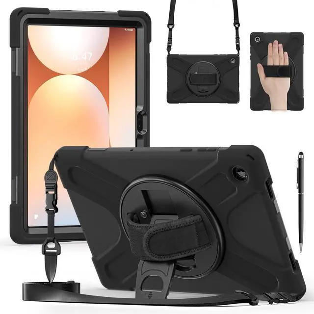 Main image of WERLEO Case for Samsung Galaxy Tab A11 Plus / A11+ 11 Inch 2025 SM-X310/X315/X236/X235/X230 Shockporoof Cover with Pencil Holder Rotating Hand Strap & Stand Shoulder Strap, Universal Stylus Pen