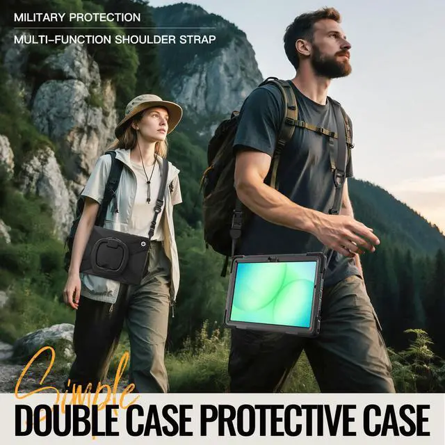 Alt view image 5 of 7 - WERLEO Protecive Case for Samsung Galaxy Tab A11 Plus / A11+ 11 Inch 2025 Shockporoof Cover with Pencil Holder Rotating Hand Strap & Stand Shoulder Strap
