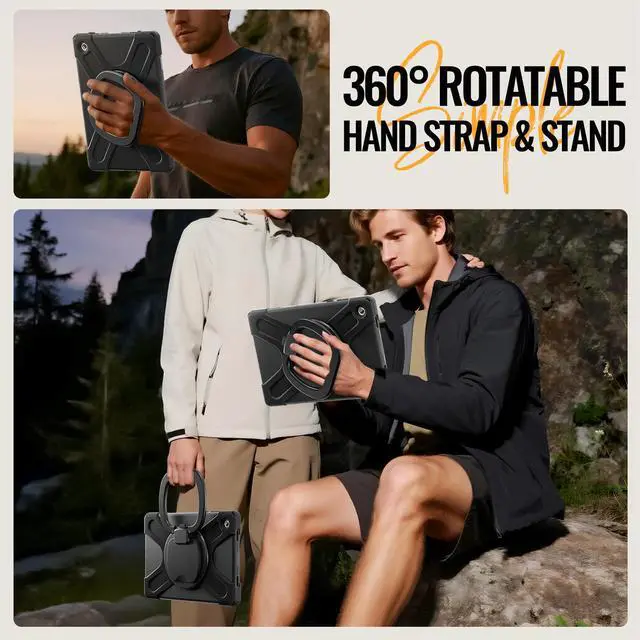 Alt view image 4 of 7 - WERLEO Protecive Case for Samsung Galaxy Tab A11 Plus / A11+ 11 Inch 2025 Shockporoof Cover with Pencil Holder Rotating Hand Strap & Stand Shoulder Strap