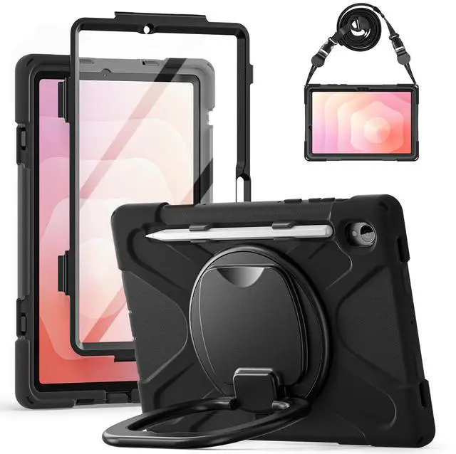 Main image of WERLEO Case for Samsung Galaxy Tab S11 11 inch 2025 SM-X730/X736B/X736E/X736U Shockporoof Cover with Built-in Screen Protector, Pencil Holder, Rotating Hand Strap, Stand, Shoulder Strap