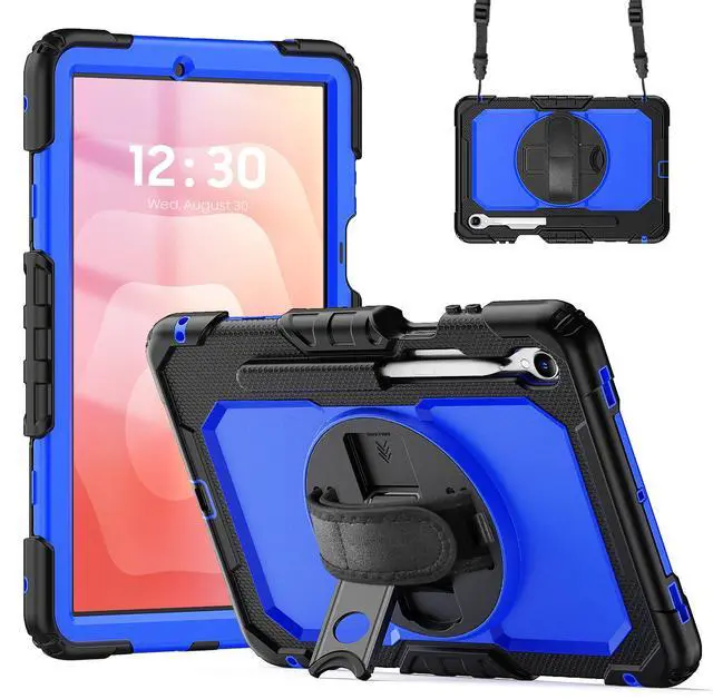 Main image of WERLEO Case for Samsung Galaxy Tab S11 11 inch 2025 SM-X730/X736B/X736E/X736U Protective Cover with Screen Protector, Pencil Holder, 360 Rotating Stand, Hand Strap, Shoulder Strap Blue